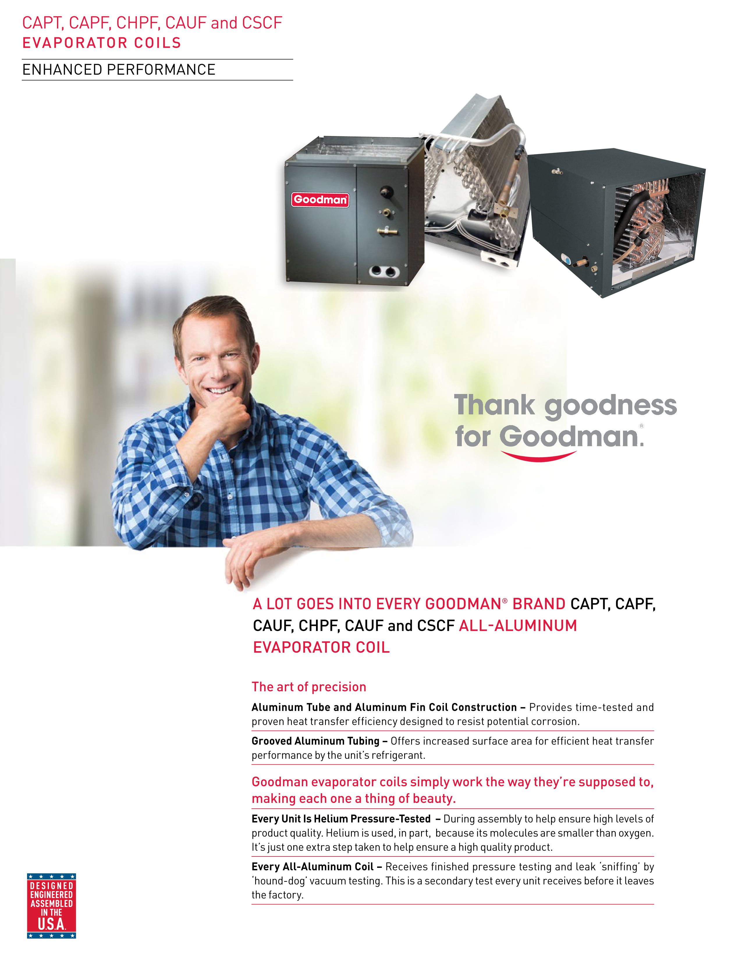 2.5 - 3 Ton Goodman Horizontal Slab Indoor Coil CSCF3036N6